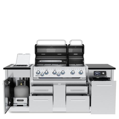 Broil King Imperial QS 690i 6 Burner Natural Gas Grill BBQ Island with Rotisserie  and  Side Burner