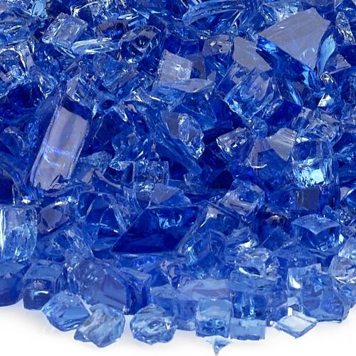 American Fire Glass Quarter Inch Cobalt Fire Glass   10 Pounds