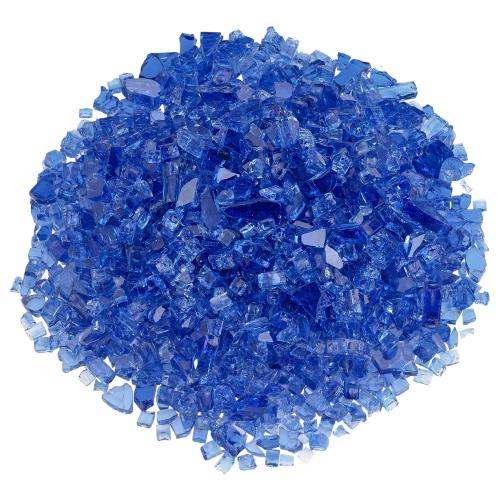 American Fire Glass Quarter Inch Cobalt Fire Glass   10 Pounds