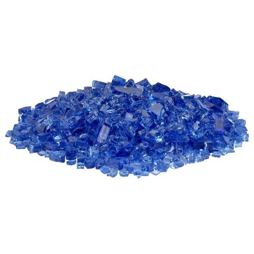 American Fire Glass Quarter Inch Cobalt Fire Glass   10 Pounds