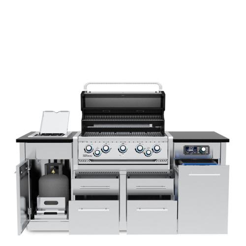 Broil King Imperial QS 590i 5 Burner Natural Gas Grill BBQ Island with Rotisserie  and  Side Burner