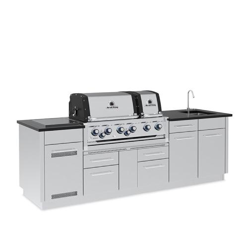 Broil King Imperial S 690iE 6 Burner Natural Gas Grill BBQ Island with Rotisserie  and  Side Burner