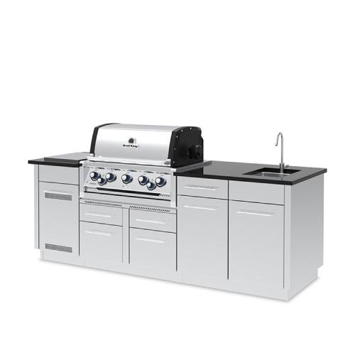 Broil King Imperial S 590iE 5 Burner Propane Gas Grill BBQ Island with Rotisserie  and  Side Burner