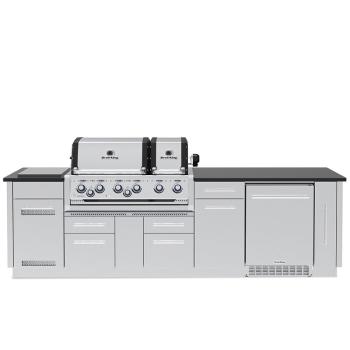 Broil King Imperial S 690iF 6 Burner Propane Gas Grill BBQ Island with Rotisserie and Side Burner 1350