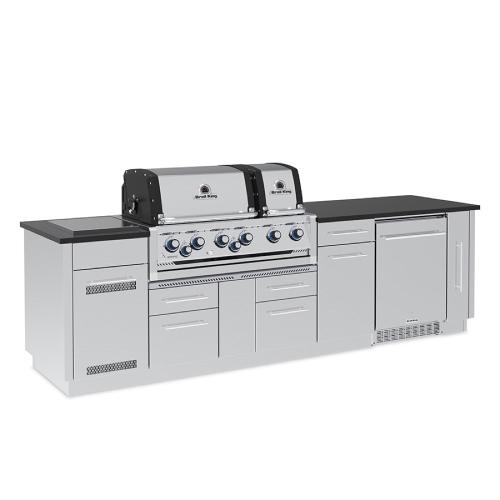 Broil King Imperial S 690iF 6 Burner Natural Gas Grill BBQ Island with Rotisserie  and  Side Burner