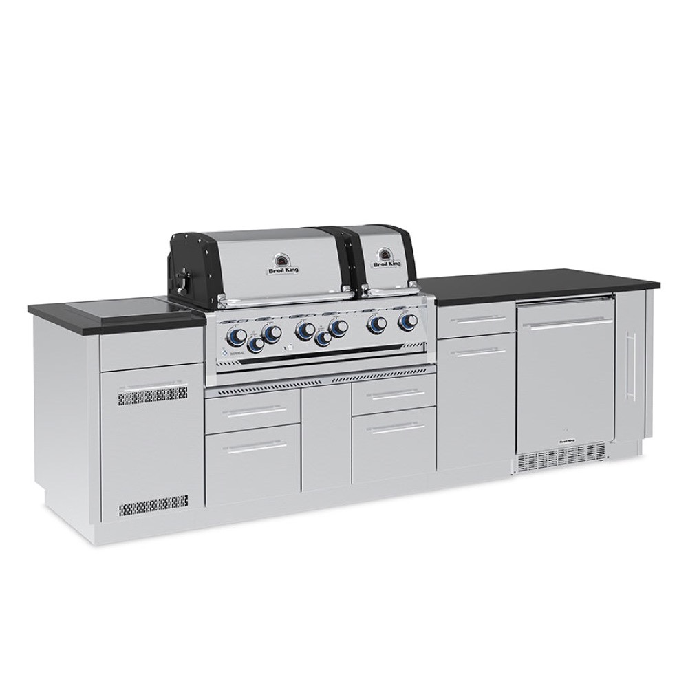 Broil King Imperial S 690iF 6 Burner Natural Gas Grill BBQ Island with Rotisserie  and  Side Burner