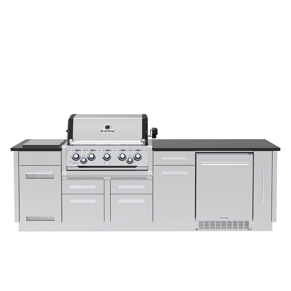 Broil King Imperial S 590iF 5 Burner Propane Gas Grill BBQ Island with Rotisserie  and  Side Burner