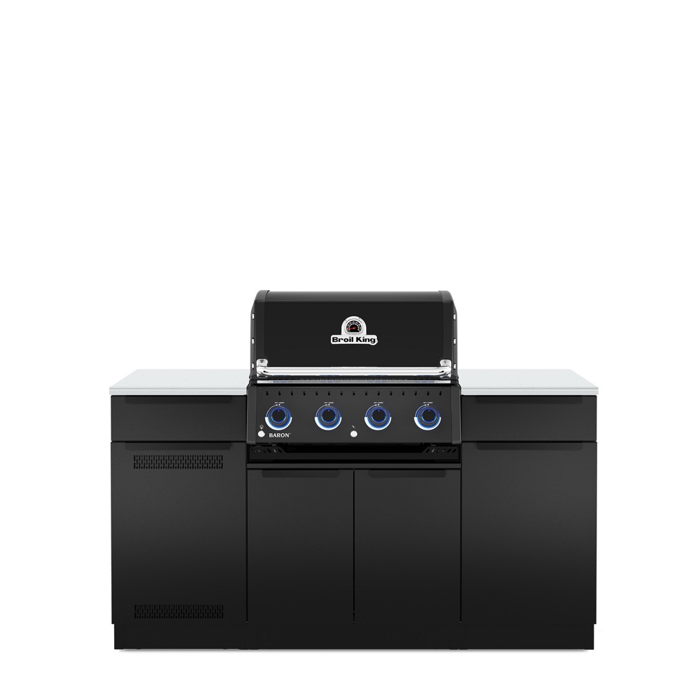 Broil King Baron Shadow 420i 4 Burner Natural Gas Grill BBQ Island