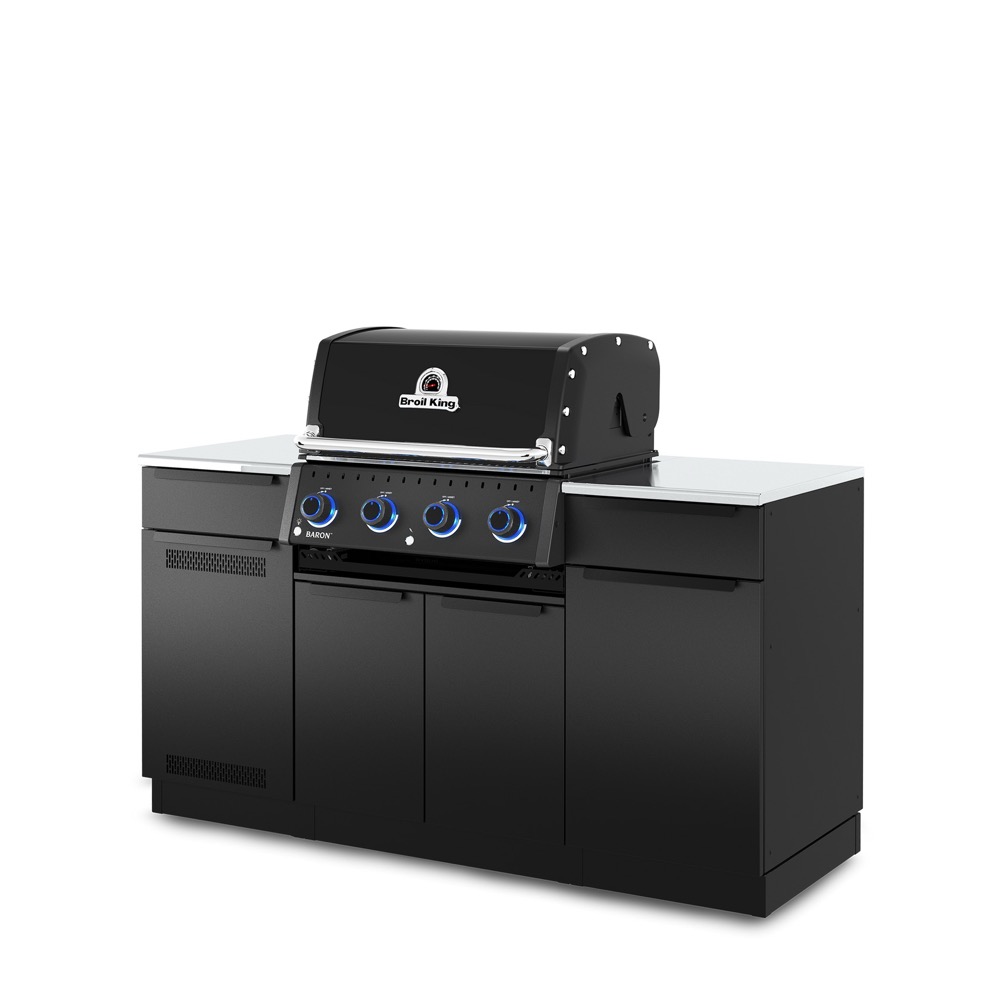 Broil King Baron Shadow 420i 4 Burner Natural Gas Grill BBQ Island
