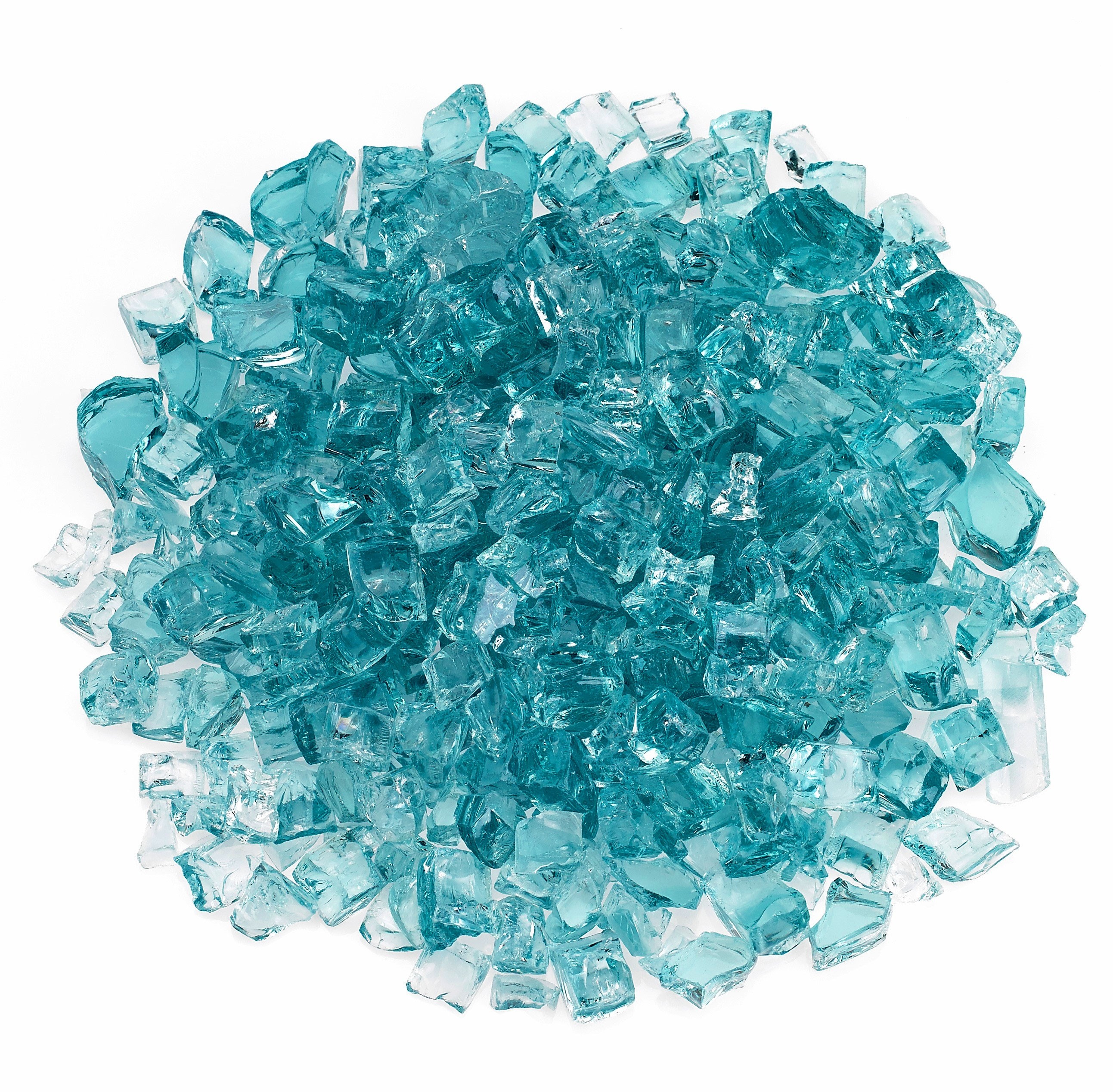 American Fire Glass Half Inch Azuria Blue Fire Glass   10 Pounds