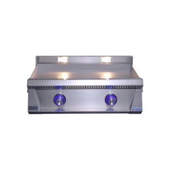 Le Griddle Pro Series 30 Inch 2 Burner Built In Countertop Natural Gas Commercial Style Flat Top Griddle 3mm Plate 1350