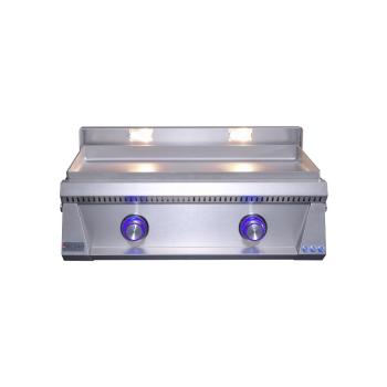 Le Griddle Pro Series 30 Inch 2 Burner Built In Countertop Natural Gas Commercial Style Flat Top Griddle 6mm Plate 1350