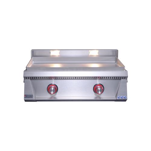 Le Griddle Pro Series 30 Inch 2 Burner Freestanding Natural Gas Commercial Style Flat Top Griddle with Stainless Steel Cart   6mm Plate