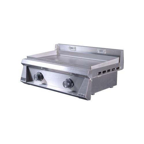 Le Griddle Pro Series 30 Inch 2 Burner Freestanding Natural Gas Commercial Style Flat Top Griddle with Stainless Steel Cart   6mm Plate
