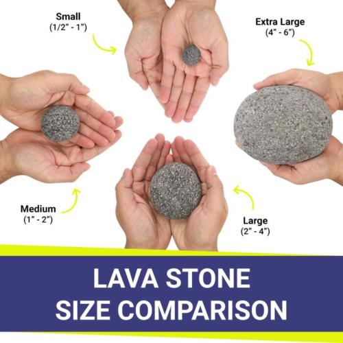 2 to 1 Inch Small Gray Tumbled Lava Stone   10 Pounds