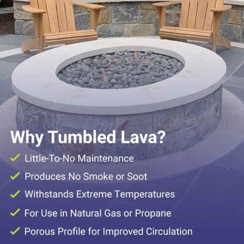 2 to 1 Inch Small Gray Tumbled Lava Stone   10 Pounds