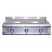 Le Griddle Pro Series 41 Inch 3 Burner Freestanding Natural Gas Commercial Style Flat Top Griddle with Stainless Steel Cart   6mm Plate