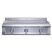 Le Griddle Pro Series 41 Inch 3 Burner Freestanding Natural Gas Commercial Style Flat Top Griddle with Stainless Steel Cart   6mm Plate