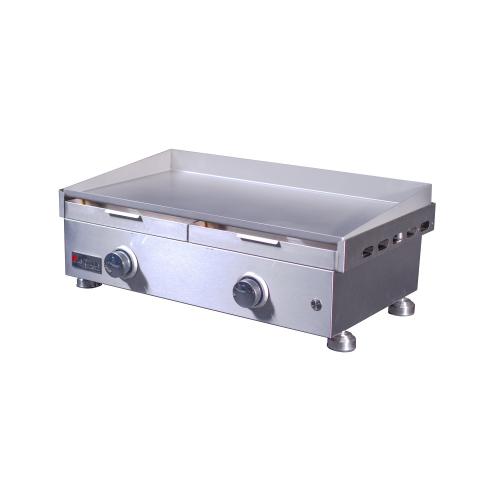 Le Griddle Commercial Series 30 Inch 2 Burner Freestanding Natural Gas Commercial Style Flat Top Griddle with Stainless Steel Cart   3mm Plate