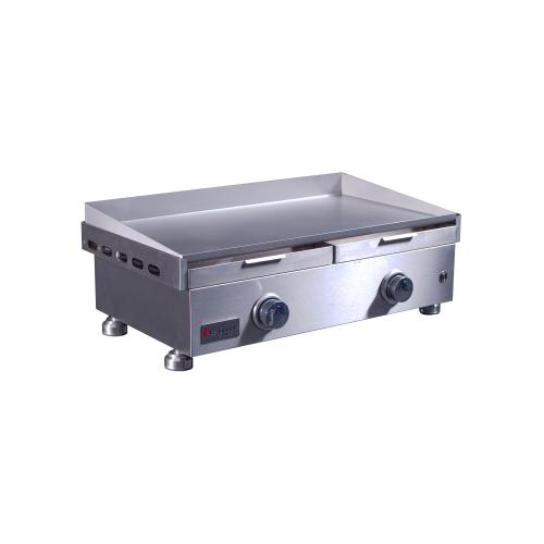 Le Griddle Commercial Series 30 Inch 2 Burner Freestanding Natural Gas Commercial Style Flat Top Griddle with Stainless Steel Cart   3mm Plate