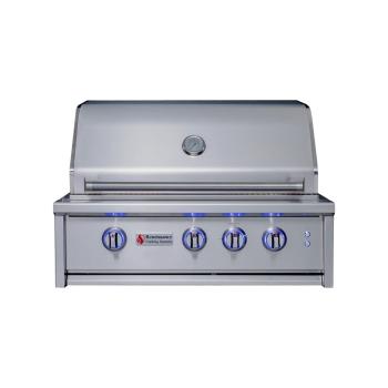RCS Cutlass Elite 30 Inch 3 Burner Built In Propane Gas Grill with Rear Infrared Burner Smoker Box and Color Changing LED Lighting 1350