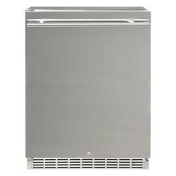 RCS 24 Inch 5 01 Cu Ft Outdoor Rated Stainless Steel Compact Refrigerator with Locking Solid Door and Digital Controls 1250