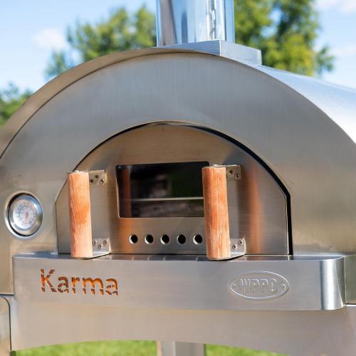 WPPO Karma 32 Inch Countertop Stainless Steel Wood Fired Pizza Oven