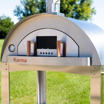 WPPO Karma 42 Inch Countertop Stainless Steel Wood Fired Pizza Oven 1350