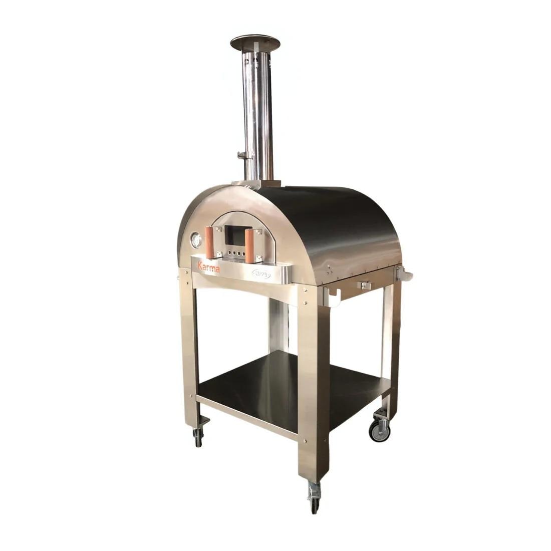 WPPO Stainless Steel Cart for Karma 42 Inch Wood Fired Pizza Oven