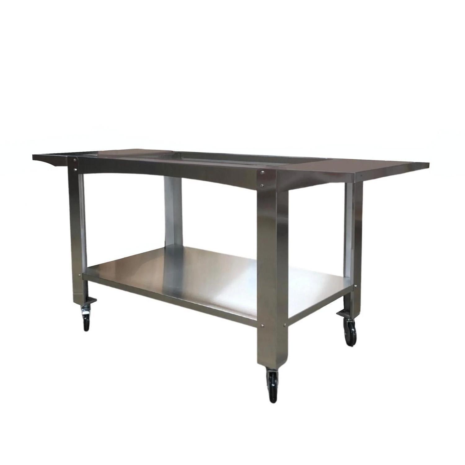 WPPO Stainless Steel Cart for Karma 55 Inch Wood Fired Pizza Oven