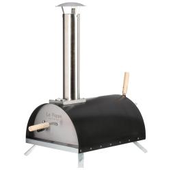 WPPO Le Peppe Portable Eco Wood Fired Oven with Deluxe Peel Black 1250