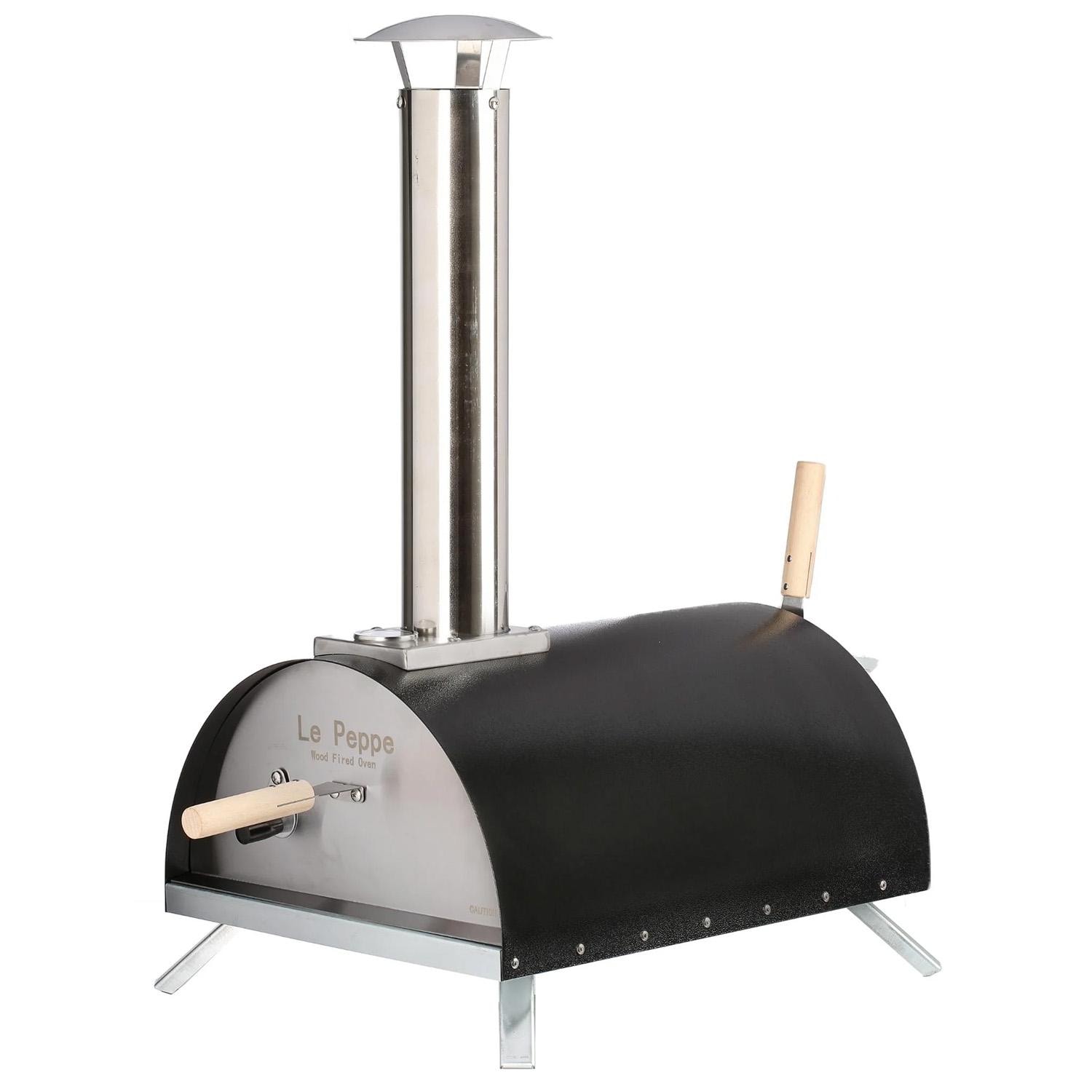 WPPO Le Peppe Portable Eco Wood Fired Oven with Deluxe Peel   Black