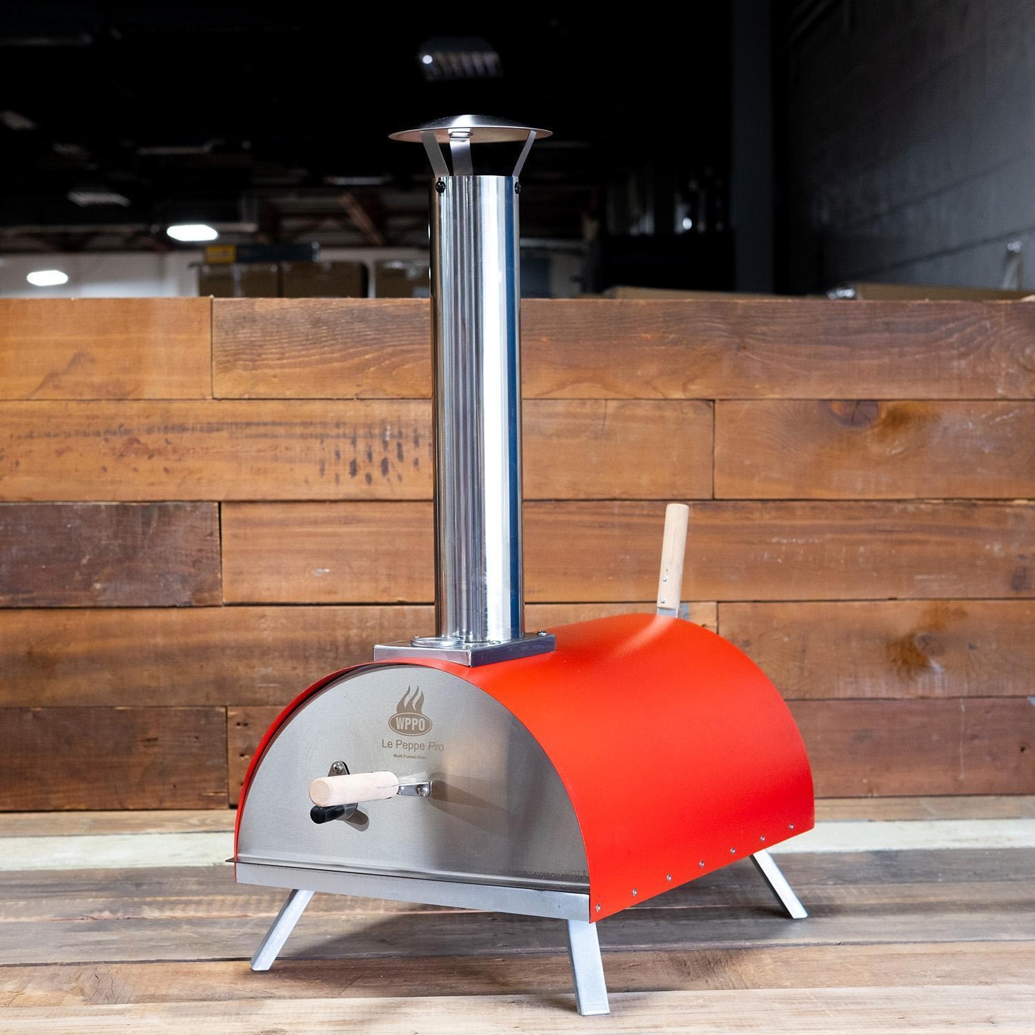 WPPO Le Peppe Portable Eco Wood Fired Oven with Deluxe Peel   Red