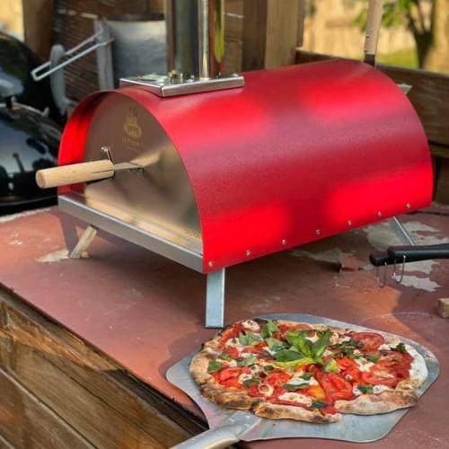 WPPO Le Peppe Portable Eco Wood Fired Oven with Deluxe Peel   Red