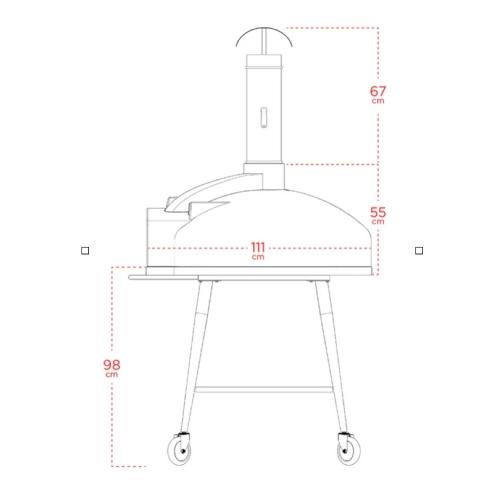WPPO Red Rock 100 Wood Fired Stone Bread Oven   PRO 100 Edition