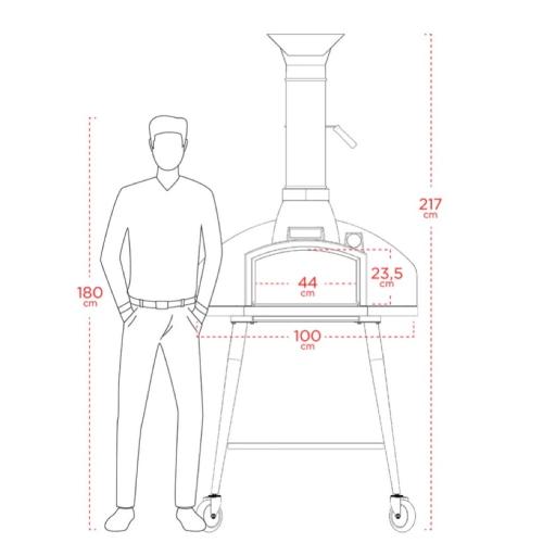 WPPO Red Rock 100 Wood Fired Stone Bread Oven   PRO 100 Edition