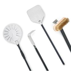 WPPO Pro Aluminum 4 Piece Wood Fired Pizza Oven Utensil Kit 1250