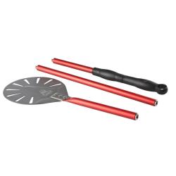 WPPO 7 Inch Round Pro Turning Pizza Peel With Break Down Handle 1250