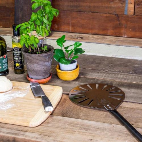 WPPO 9 Inch Round Aluminum Pro Turning Pizza Peel