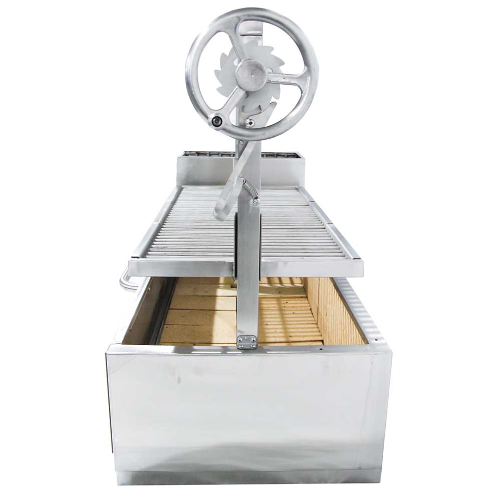 Tagwood BBQ 50 Inch Built In Stainless Steel Santa Maria Argentine Charcoal Grill   Partially Assembled