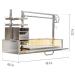 Tagwood BBQ 50 Inch Built In Stainless Steel Santa Maria Argentine Charcoal Grill   Partially Assembled