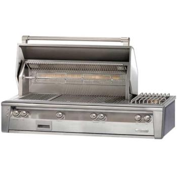 Alfresco Grills ALXE 56 Inch 3 Burner Built In Propane Gas Grill with Rear Infrared Burner and Side Burner Stainless Steel ALXE 56 LP350
