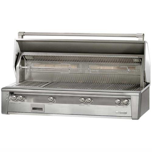 Alfresco Grills ALXE 56 Inch 4 Burner Built In Natural Gas Grill with Sear Zone and Rear Infrared Burner   Stainless Steel