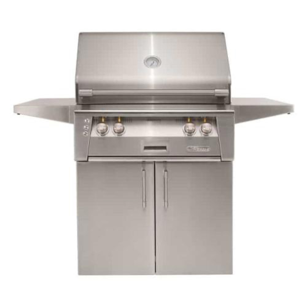 Alfresco Grills ALXE 30 Inch 2 Burner Freestanding Natural Gas Grill with Rear Infrared Burner   Stainless Steel