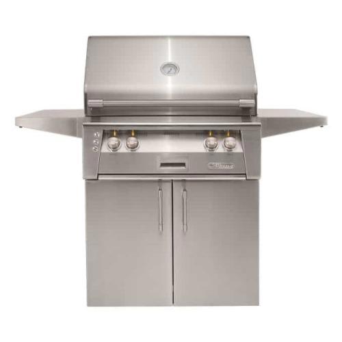 Alfresco Grills ALXE 30 Inch 2 Burner Freestanding Propane Gas Grill with Sear Zone and Rear Infrared Burner   Stainless Steel