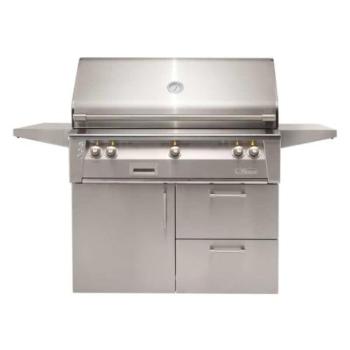 Alfresco Grills ALXE 42 Inch 3 Burner Freestanding Deluxe Natural Gas Grill with Sear Zone and Rear Infrared Burner Stainless Steel ALXE 42SZCD NG350
