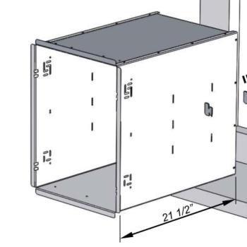 Alfresco Grills 17 Inch Stainless Steel Vertical Island Door Enclosure with Shelf AXE 17E350