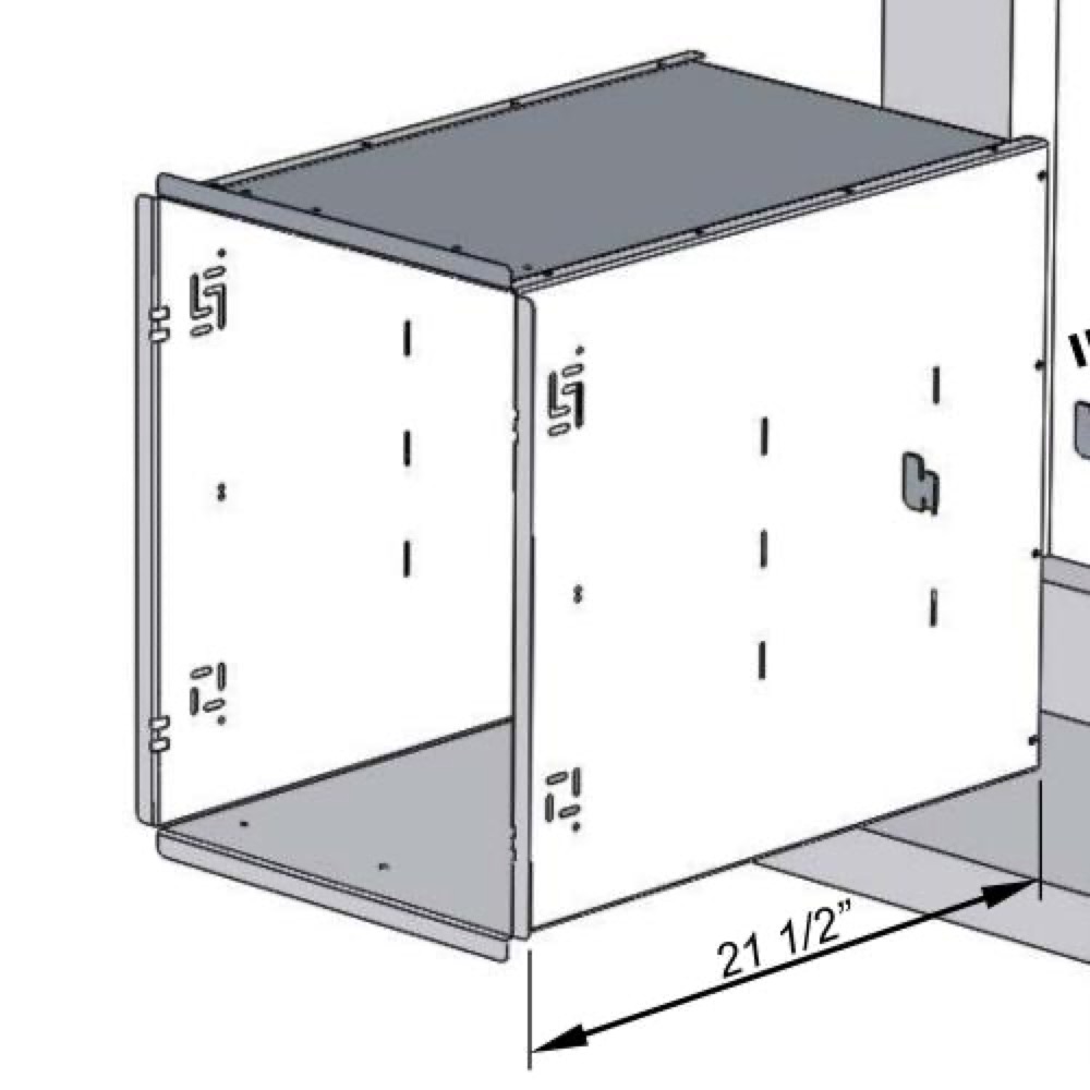 Alfresco Grills 23 Inch Stainless Steel Vertical Island Door Enclosure with Shelf