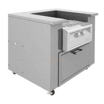 Alfresco Grills Stainless Steel Cart for Versa Power Cooker with Countertop and Storage AXEVP COUNTER350