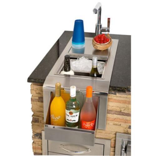 Alfresco Grills 14 Inch Versa Built In Outdoor Rated Bartender and Sink System